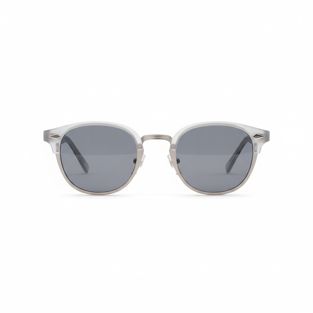 Óculos cinza translúcido frontal