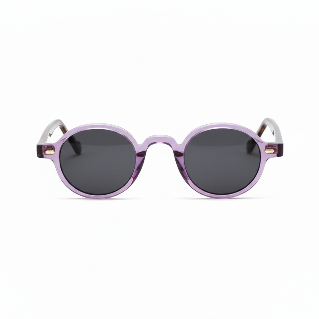 Purple tortoiseshell sunglasses - frontal view